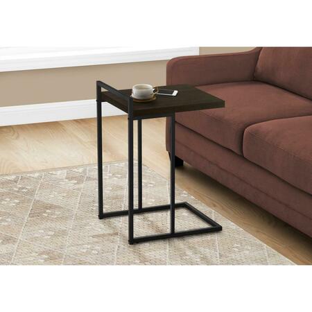 DAPHNES DINNETTE 25 in. Accent Table, Espresso - Black Metal DA3076408